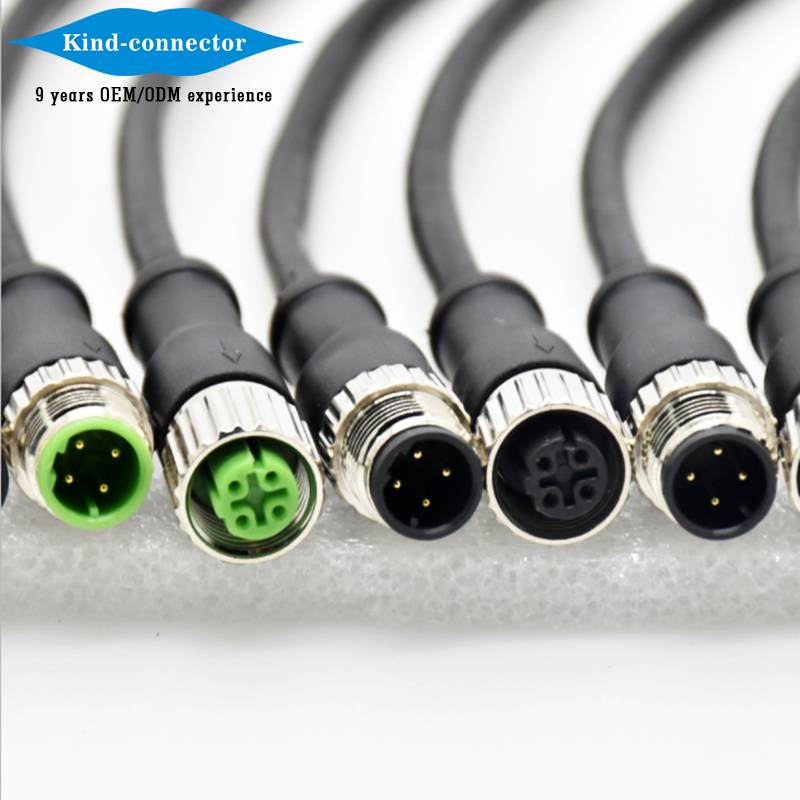 Waterproof 3pin 4pin Plug M5 Female Male Sensor Cable Circular Connector For Automotive